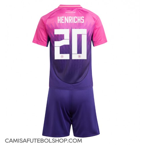 Camisa de time de futebol Alemanha Benjamin Henrichs #20 Replicas 2º Equipamento Infantil Europeu 2024 Manga Curta (+ Calças curtas)